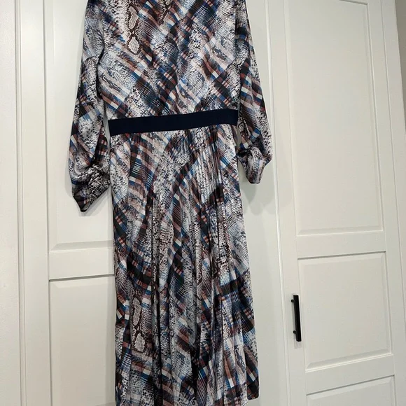 Ted Baker Lilis Quartz Print Midi Dress size 4 (US 10-12) long sleeve - Picture 13 of 15